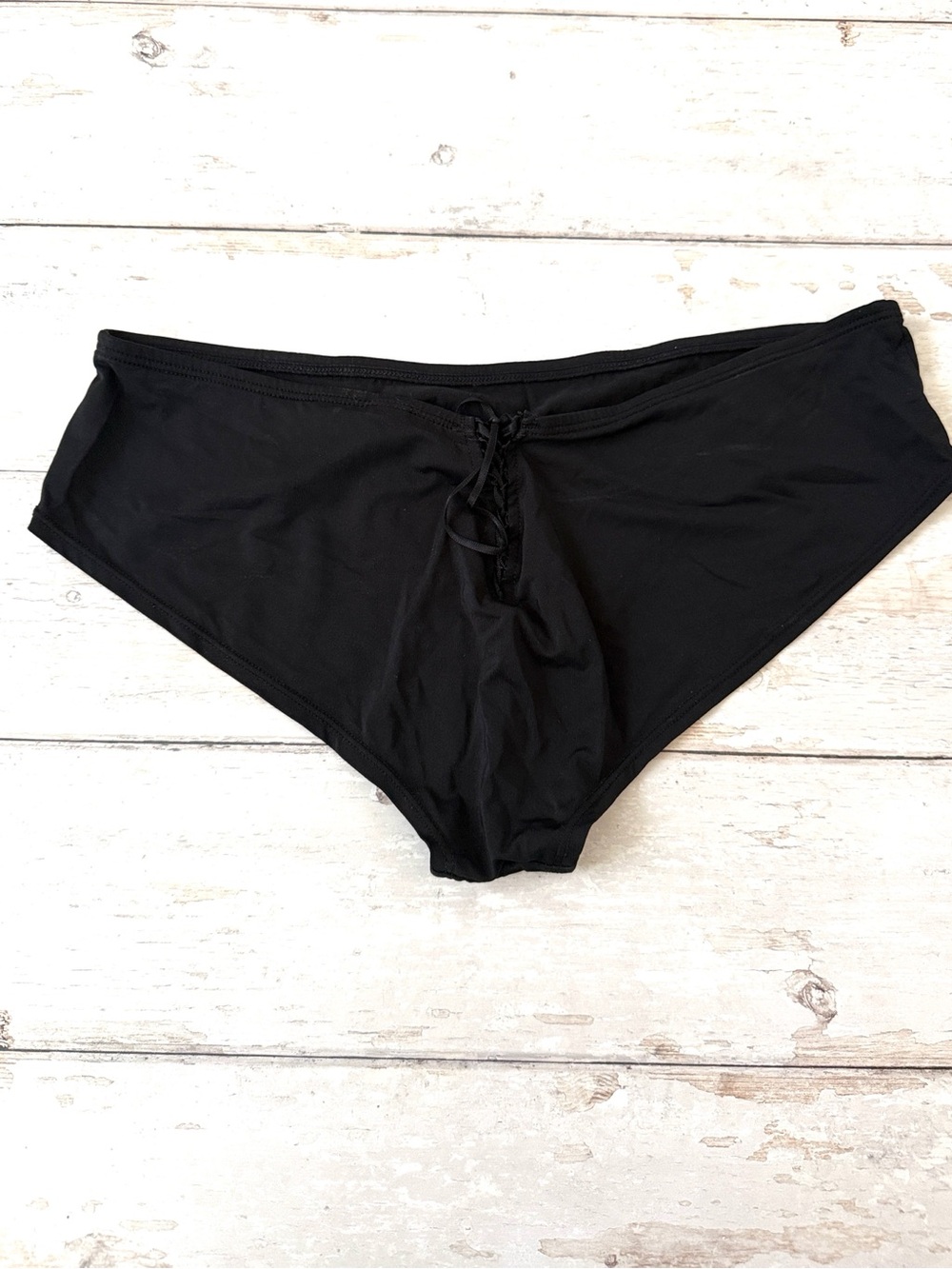 Victoria’s Secret Black Lace Up Black Womens Panties Lingerie Underwear Size Med